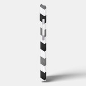 Coques Case-Mate iPhone Chevron blanc et gris Zigzag (Verso / Gauche)