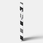 Coques Case-Mate iPhone Chevron blanc et gris Zigzag (Verso / Gauche)