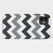 Coques Case-Mate iPhone Chevron blanc et gris Zigzag (Dos (Horizontal))
