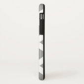 Coques Case-Mate iPhone Chevron blanc gris (Dos/Gauche)