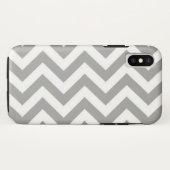 Coques Case-Mate iPhone Chevron blanc gris (Dos (Horizontal))