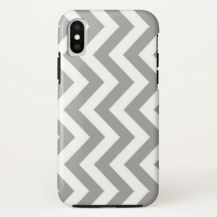 Case-Mate iPhone Case Chevron blanc gris