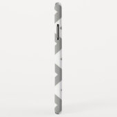 Coques Case-Mate iPhone Chevron blanc gris (Dos/Droite)