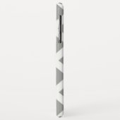 Coques Case-Mate iPhone Chevron blanc gris (Dos/Gauche)