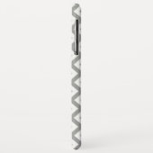 Coques Case-Mate iPhone Chevron blanc gris (Dos/Gauche)