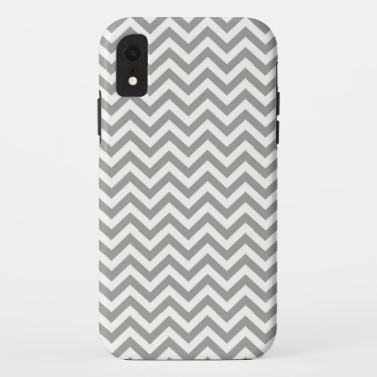 Coques Case-Mate iPhone Chevron blanc gris (Dos)