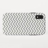 Coques Case-Mate iPhone Chevron blanc gris (Dos (Horizontal))