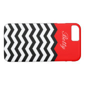 Coques Case-Mate iPhone Chevron blanc noir à l'oeil qui s'attrape sur frai (Dos (Horizontal))