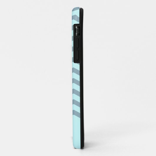 Coques Case-Mate iPhone Chevron bleu (Dos/Gauche)