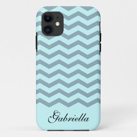 Coques Case-Mate iPhone Chevron bleu (Dos)