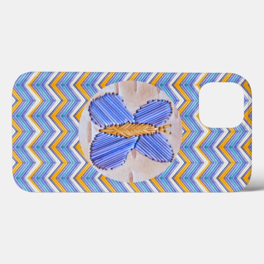 Coques Case-Mate iPhone Chevron bleu (Verso (horizontal))