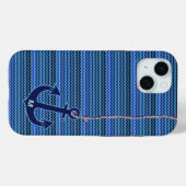 Coques Case-Mate iPhone chevron bleu marine ancre (Verso (horizontal))