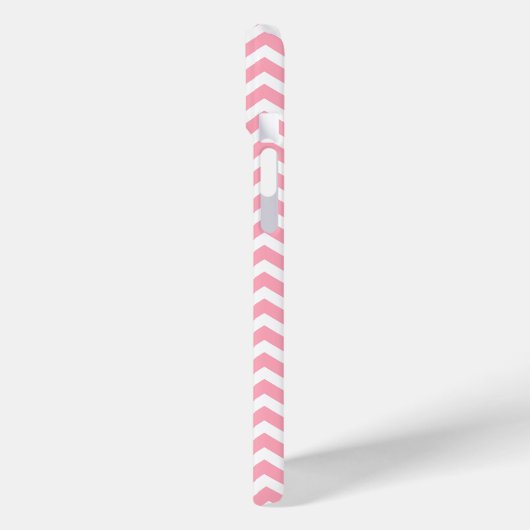 Coques Case-Mate iPhone Chevron bleu sur Chevron rose Motif (Verso / Gauche)