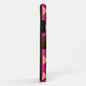 Coques Case-Mate iPhone Chevron Bois Cuir Brown Look #4 (Dos/Droite)
