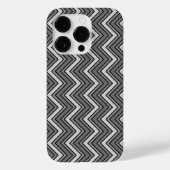 Coques Case-Mate iPhone chevron croquis gris et noir (Verso)
