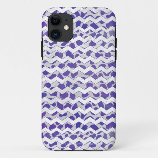Coques Case-Mate iPhone Chevron Dalmatien violet et blanc (Dos)