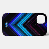 Coques Case-Mate iPhone Chevron de galaxie violet en métal brillant Monogr (Verso (horizontal))