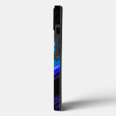 Coques Case-Mate iPhone Chevron de galaxie violet en métal brillant Monogr (Verso / Gauche)