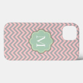 Coques Case-Mate iPhone Chevron gris et rose (Verso (horizontal))