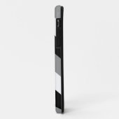 Coques Case-Mate iPhone Chevron gris noir et blanc en nuances de gris (Dos/Gauche)