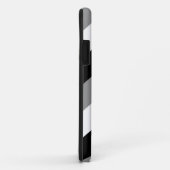 Coques Case-Mate iPhone Chevron gris noir et blanc en nuances de gris (Dos/Droite)