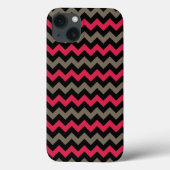 Coques Case-Mate iPhone Chevron moderne Crimson Black Grey (Verso)