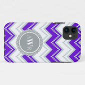 Coques Case-Mate iPhone Chevron moderne Zig Zag Monogramme Bande Ovale (Dos (Horizontal))