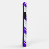 Coques Case-Mate iPhone Chevron moderne Zig Zag Monogramme Bande Ovale (Dos/Droite)