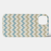 Coques Case-Mate iPhone Chevron motif sur texture de lin (Verso (horizontal))