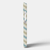 Coques Case-Mate iPhone Chevron motif sur texture de lin (Verso / Gauche)