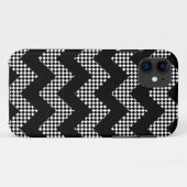 Coques Case-Mate iPhone chevron noir avec tuiles (Dos (Horizontal))