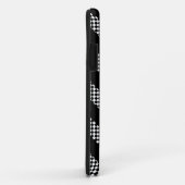 Coques Case-Mate iPhone chevron noir avec tuiles (Dos/Droite)