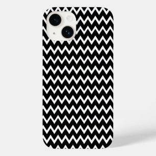 Coque Pour iPhone 14 Chevron noir et blanc