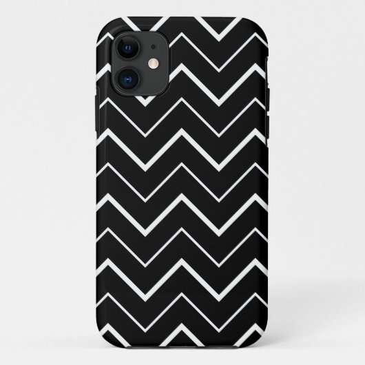 Coques Case-Mate iPhone Chevron noir et blanc (Dos)