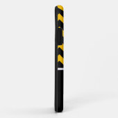 Coques Case-Mate iPhone Chevron noir et jaune Zigzag. Monogramme personnal (Dos/Droite)