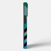 Coques Case-Mate iPhone chevron noir monogramme personnalisé (Verso / Droite)