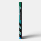 Coques Case-Mate iPhone chevron noir monogramme personnalisé (Verso / Gauche)