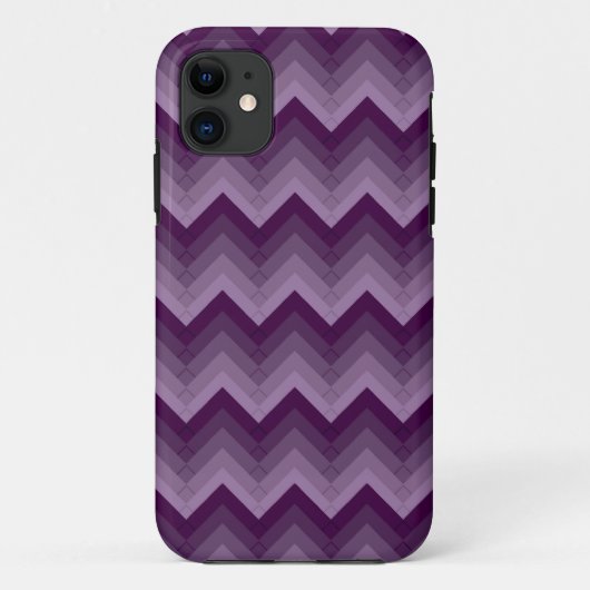 Coques Case-Mate iPhone Chevron pourpre gradué a barré le compagnon de cas (Dos)