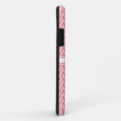 Coques Case-Mate iPhone Chevron rose avec Monogramme (Dos/Droite)