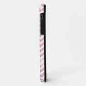 Coques Case-Mate iPhone chevron rose et blanc (Dos/Gauche)