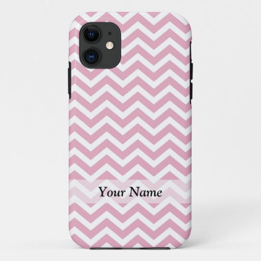 Coques Case-Mate iPhone chevron rose et blanc (Dos)