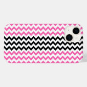 Coques Case-Mate iPhone Chevron rose et noir par Shirley Taylor (Verso (horizontal))
