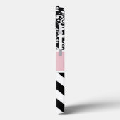 Coques Case-Mate iPhone Chevron rose noir personnalisé (Verso / Gauche)