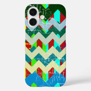 Coques iPhone 16 chevron - stylisé and colorful