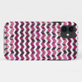 Coques Case-Mate iPhone Chevron Tiger rose chaud et noir (Dos (Horizontal))