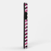 Coques Case-Mate iPhone Chevron Tiger rose chaud et noir (Dos/Droite)