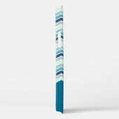 Coques Case-Mate iPhone Chevron turquoise moderne barre le monogramme (Verso / Droite)