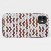 Coques Case-Mate iPhone Chevron Vache Brown et blanc (Dos (Horizontal))