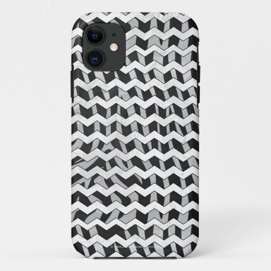 Coques Case-Mate iPhone Chevron Zebra noir et gris (Dos)
