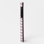 Coques Case-Mate iPhone Chevron zigzag rose tendance avec nom (Dos/Gauche)